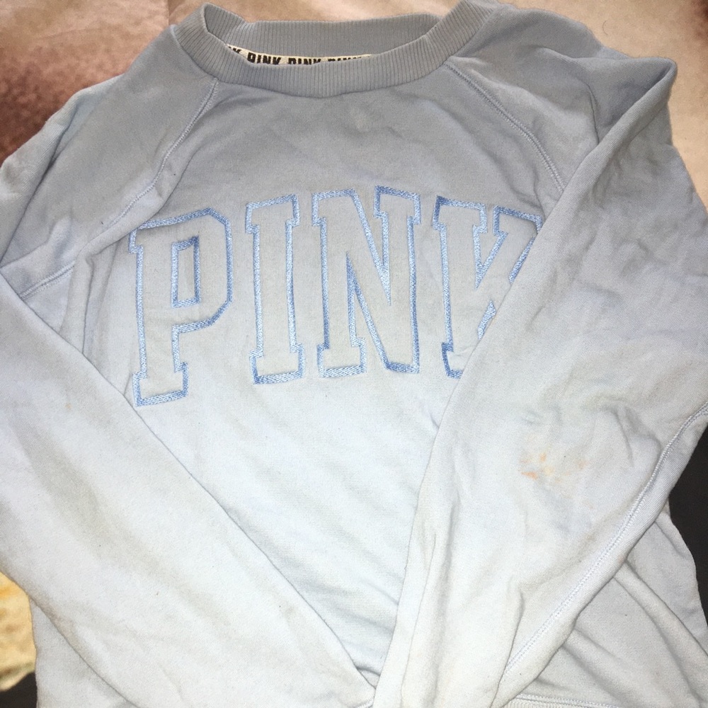 Blue pink sweater pullover